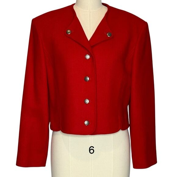 Pendleton Vintage Red Wool Cropped jacket | Size 10 - Picture 1 of 8